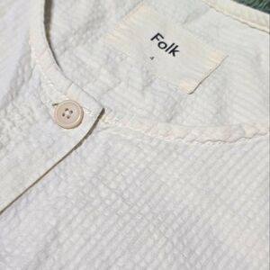 Folk Top Women’s Cream Size 4 UK 14 Blouse